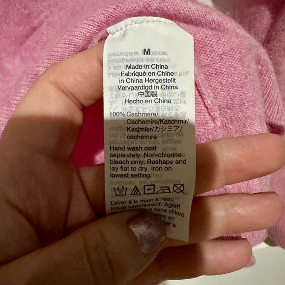 J.Crew 100% Cashmere Crewneck Sweater - Pink - Size M - Picture 6 of 6